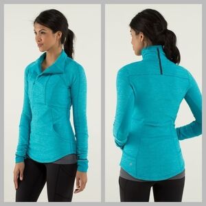 Lululemon Base Runner 1/2 Zip Mini Check Pique Size 4